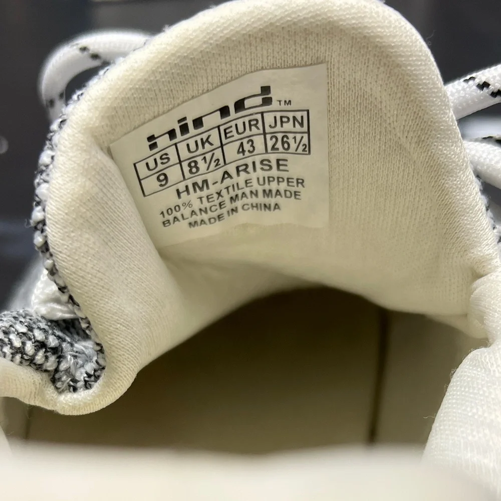 hind Men’s HM-Arise White/Gray Mesh Athletic Shoes Size‎ 9